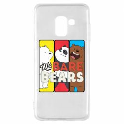 Чехол для Samsung A8 2018 We bare bears collage - PrintSalon