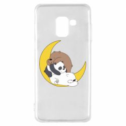 Чехол для Samsung A8 2018 We bare bears sleep - PrintSalon