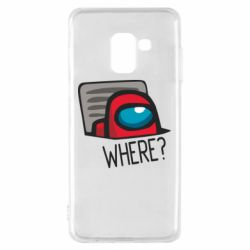 Чехол для Samsung A8 2018 Where? ( Among Us ) - PrintSalon