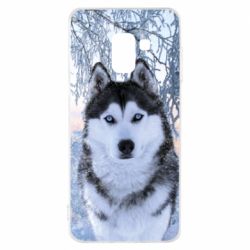 Чехол для Samsung A8 2018 Winter Husky