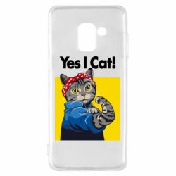 Чехол для Samsung A8 2018 Yes I Cat - PrintSalon