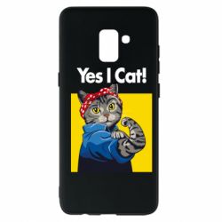 Чехол для Samsung A8+ 2018 Yes I Cat - PrintSalon