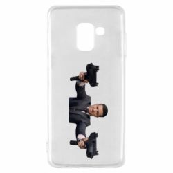 Чехол для Samsung A8 2018 Зеленский с оружием - PrintSalon