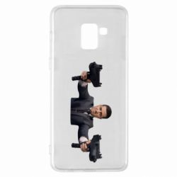 Чехол для Samsung A8+ 2018 Зеленский с оружием - PrintSalon
