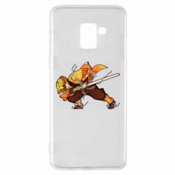 Чехол для Samsung A8+ 2018 Zenitsu Demon Slayer - PrintSalon