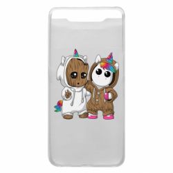 Чехол для Samsung A80 Baby Groot And Unicorn - PrintSalon