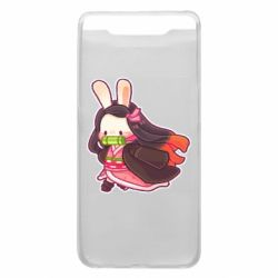 Чехол для Samsung A80 Chibi Bunny Kamado Nezuko - PrintSalon