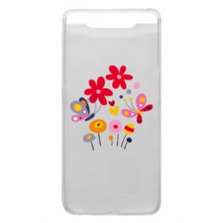 Чехол для Samsung A80 Flowers and Butterflies - PrintSalon