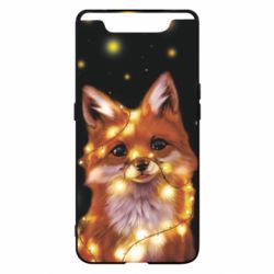 Чохол для Samsung A80 Fox And Christmas Lights - PrintSalon