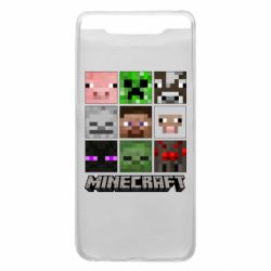 Чохол для Samsung A80 Minecraft character heads - PrintSalon