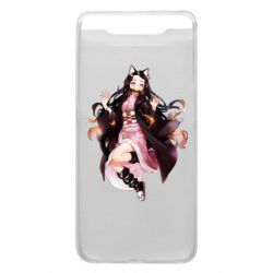 Чохол для Samsung A80 Nezuko cat - PrintSalon