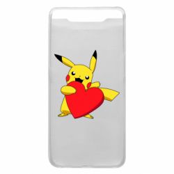 Чехол для Samsung A80 Pikachu Heart - PrintSalon