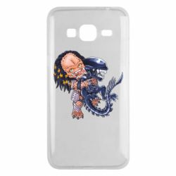 Чехол для Samsung J3 2016 Alien vs Predator - PrintSalon