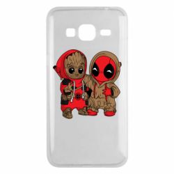 Чехол для Samsung J3 2016 Baby Groot And Deadpool - PrintSalon