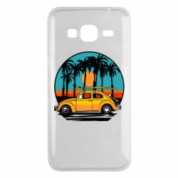 Чехол для Samsung J3 2016 Car and sunset - PrintSalon