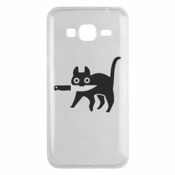 Чехол для Samsung J3 2016 Cat with a knife - PrintSalon
