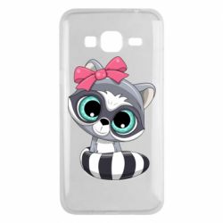 Чехол для Samsung J3 2016 Cute raccoon - PrintSalon