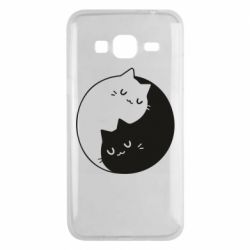 Чехол для Samsung J3 2016 Cute yin yang cats - PrintSalon