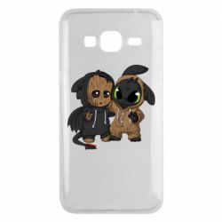 Чехол для Samsung J3 2016 Groot And Toothless - PrintSalon