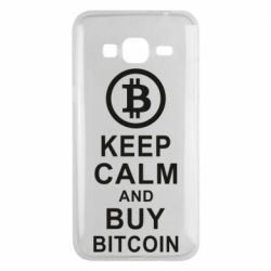 Чехол для Samsung J3 2016 Keep calm and by bitcoin - PrintSalon