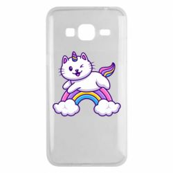 Чехол для Samsung J3 2016 Котик-единорог - PrintSalon