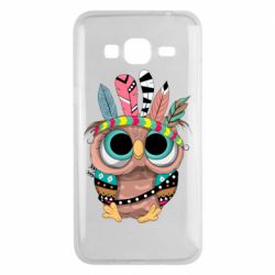 Чехол для Samsung J3 2016 Little owl with feathers - PrintSalon
