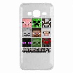 Чохол для Samsung J3 2016 Minecraft character heads - PrintSalon
