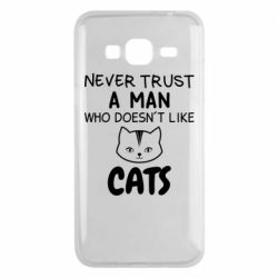 Чехол для Samsung J3 2016 Не любит котов - не доверяй - PrintSalon