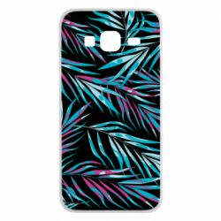 Чохол для Samsung J3 2016 Neon Palm Leaves - PrintSalon