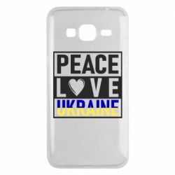 Чехол для Samsung J3 2016 PEACE LOVE UKRAINE - PrintSalon