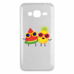 Чехол для Samsung J3 2016 Pineapple with watermelon - PrintSalon