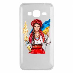 Чехол для Samsung J3 2016 Украинская девушка в венку - PrintSalon