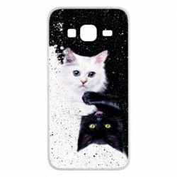 Чехол для Samsung J3 2016 Yin and Yang cats - PrintSalon