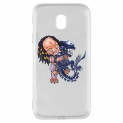 Чехол для Samsung J3 2017 Alien vs Predator - PrintSalon
