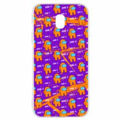 Чохол для Samsung J3 2017 Among Us and grunge background-PrintSalon Чохол для Samsung J3 2017 Among Us and grunge background