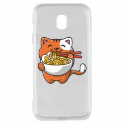 Чехол для Samsung J3 2017 Cat and Ramen - PrintSalon