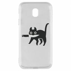 Чехол для Samsung J3 2017 Cat with a knife - PrintSalon