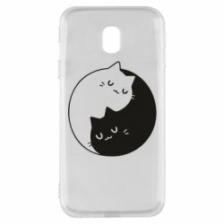 Чехол для Samsung J3 2017 Cute yin yang cats - PrintSalon