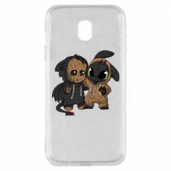 Чехол для Samsung J3 2017 Groot And Toothless - PrintSalon