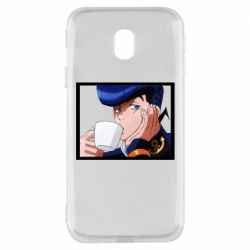 Чехол для Samsung J3 2017 Higashikata Josuke drinking tea - PrintSalon