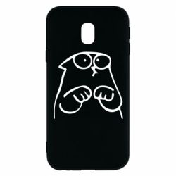 Чехол для Samsung J3 2017 Милый Кот Саймона - PrintSalon