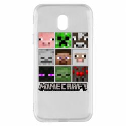 Чохол для Samsung J3 2017 Minecraft character heads - PrintSalon