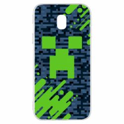 Чехол для Samsung J3 2017 Minecraft Creeper - PrintSalon