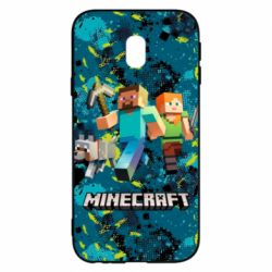 Чохол для Samsung J3 2017 Minecraft Steve Alex And Dog - PrintSalon