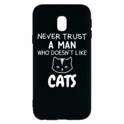 Чехол для Samsung J3 2017 Не любит котов - не доверяй - PrintSalon
