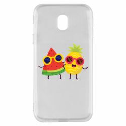 Чехол для Samsung J3 2017 Pineapple with watermelon - PrintSalon