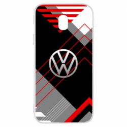 Чехол для Samsung J3 2017 Volkswagen logo and abstraction - PrintSalon