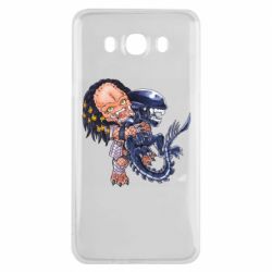 Чехол для Samsung J7 2016 Alien vs Predator - PrintSalon
