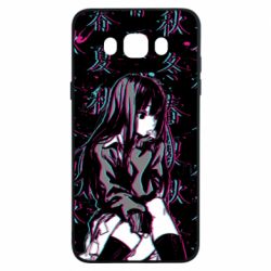 Чехол для Samsung J7 2016 Anime Girl Glitch