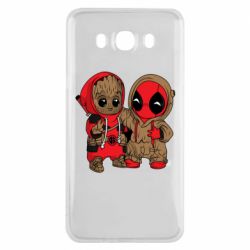 Чехол для Samsung J7 2016 Baby Groot And Deadpool - PrintSalon